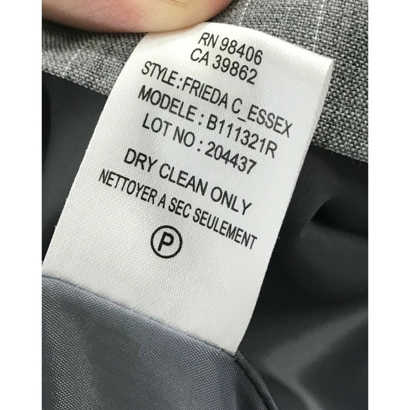 Theory Frieda Pencil Skirt Sz 8 Wool Gray Striped - Picture 5 of 7